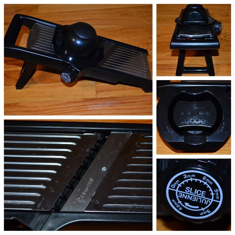 Crofton collapsible mandolin slicer with food holder